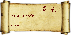 Pulai Arnó névjegykártya